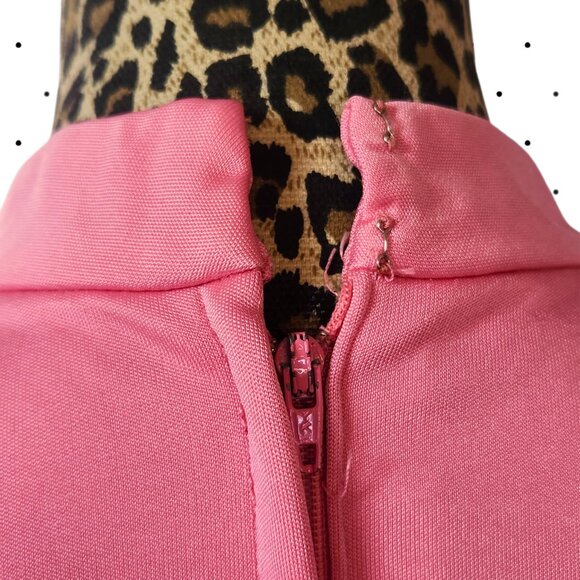 Vintage pink 2 piece Dress and matching shrug Aprox size L - Picture 6 of 8